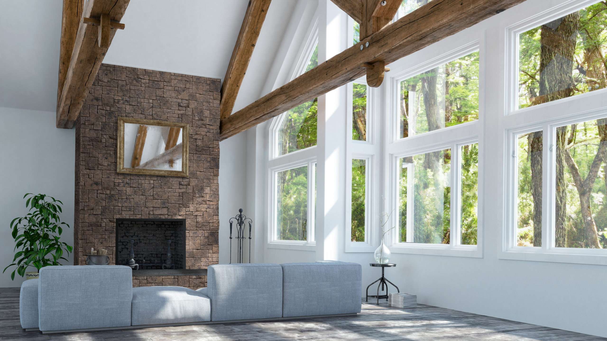Evolve Stone interior accent wall in living room